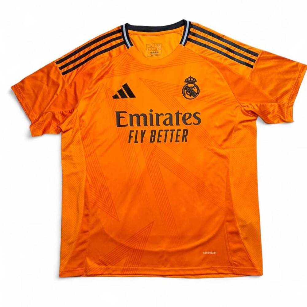 Adidas Real Madrid 2025/26 Away Soccer Jersey Orange XL
